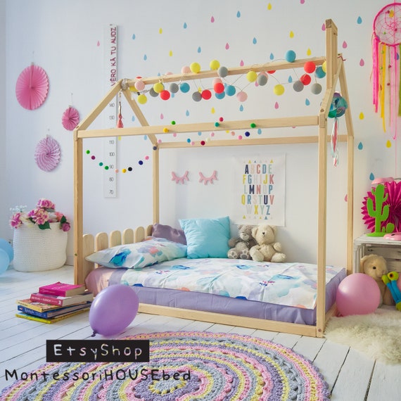 Crib Size Or Twin Bed Frame Montessori, Diy Twin Bed With Cube Storage Canada