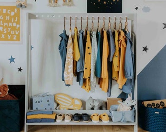 Buy Children Wardrobe, Wood Clothing Rack Wood Clothes Rack a