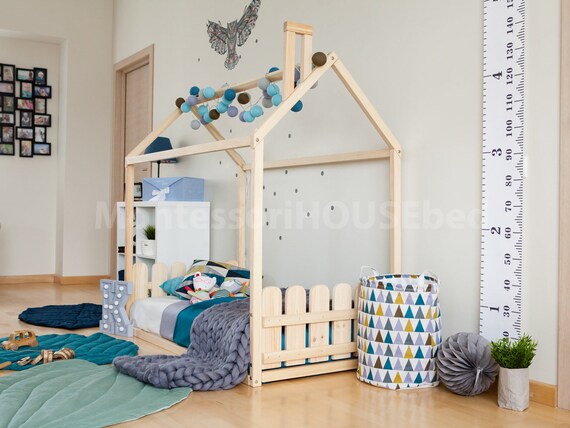 Toddler House Beds With Slats Montessori Style Bed