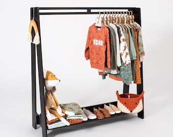 Armario Montessori para guardería, perchero para ropa de guardería, armario infantil, perchero para ropa de bebé, perchero para ropa de bebé