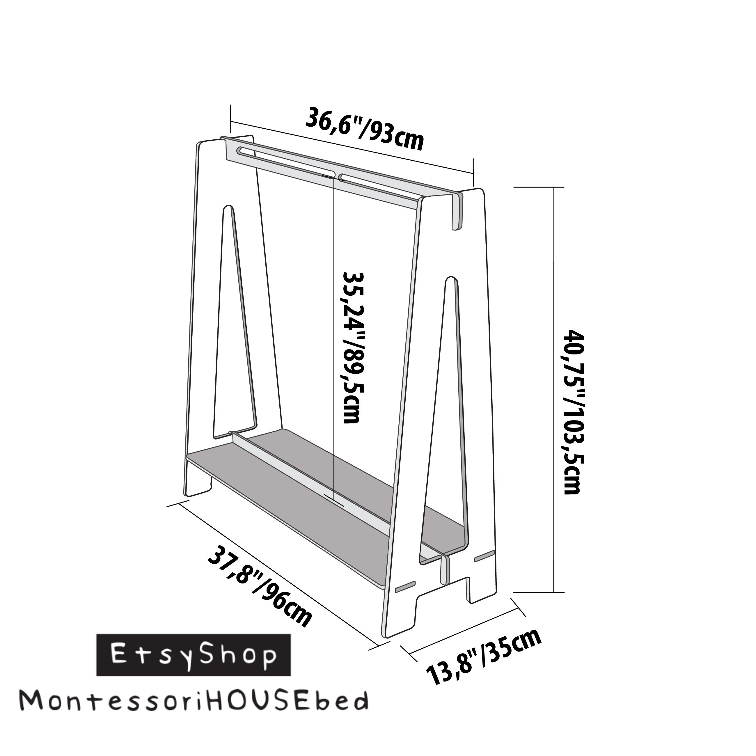Wood Clothes Rack a Frame Rack Wood Clothing Rack Dress up Etsy Canada