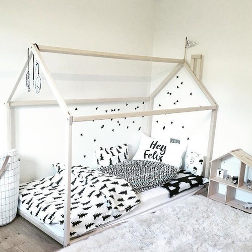 Bezwaar onderwijs schaal Montessori Bed Frame Toddler Bed Platform Bed Wood House - Etsy