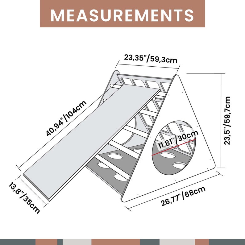 Kids furniture, busy board, wooden triangle, natural wood toy, toddler ladder board, indoor climbing set, childrens climbing, nursery furniture, slide board, toddler climber set, wooden arch toy, lernturm, rocking play set, wood kids furniture