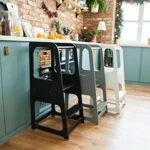 Toddler step stool Montessori tower Toddler kitchen tower, Kitchen step stool for kids step stool Learning stool, Toddler tower