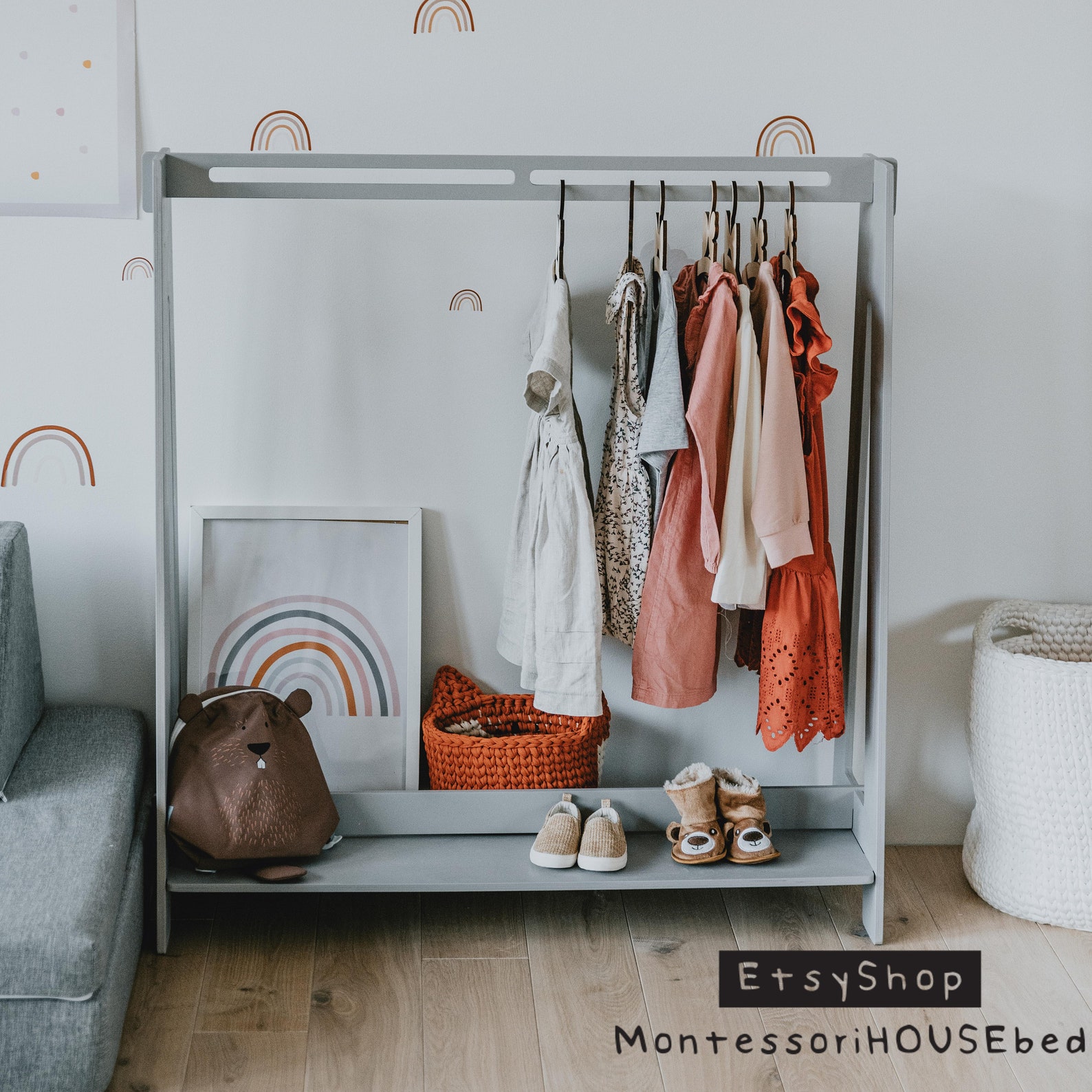 Wood Clothes Rack a Frame Rack Wood Clothing Rack Dress up Etsy