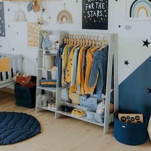 Wood clothing rack Wood clothes rack a frame rack wood clothing rack dress up storage vendor display Kids wardrobe Children wardrobe