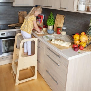 Kitchen tower Montessori step stool for Kids step stool Adjustable tower, Toddler cooking tower Toddler step stool Montessori tower for kids