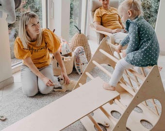 Climbing triangle for toddler climbing triangle with ramp, Toddler climbing toy for kids, Montessori indoor toys for toddlers