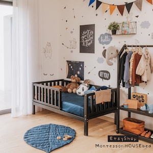 toddler floor house, teepee bed, wood house bed, wood bed frame, tent bed, house bed frame, child bed, Montessori furniture, Montessori bed, toddler bed, house shaped bed, house frame bed, kid floor bed, Montessori bed, teepee bed, wood house bed