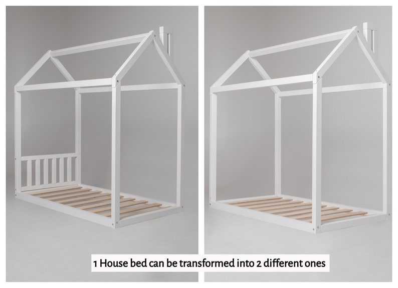 Toddler house bed with slats Montessori floor bed kid bed Etsy