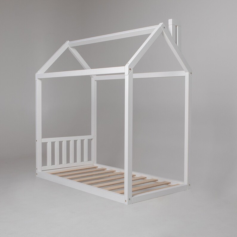 Toddler house bed with slats Montessori floor bed kid bed Etsy