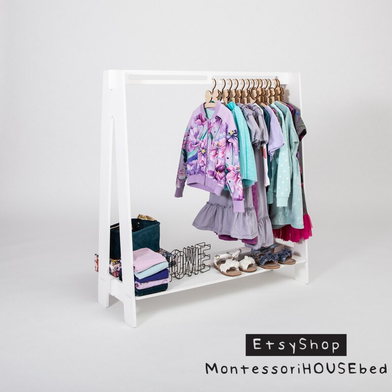 Kindergarderobe Montessori Wardrobe Nursery Clothes Rack Child Etsy