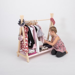 Clothes hanger First birthday gift Wood clothing rack, Display rack Kids furniture Costume rack, Clothing organizer Baby shower gift