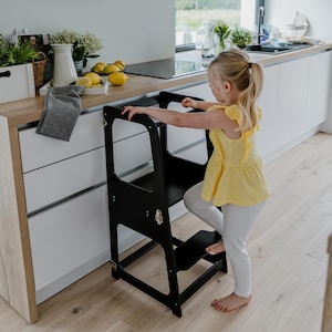 Montessori toddler Observation tower for Kids step stool Convertible toddler tower Toddler step stool, Kitchen tower Kitchen step stool