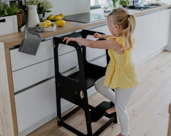 Montessori toddler Observation tower for Kids step stool Convertible toddler tower Toddler step stool, Kitchen tower Kitchen step stool