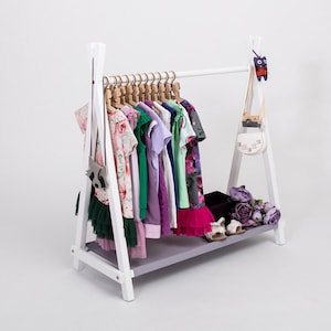 Clothing rack 1st birthday gift, Christmas gift for baby shower gift, Toddler toys Kids furniture Kids room decor Dress up rack