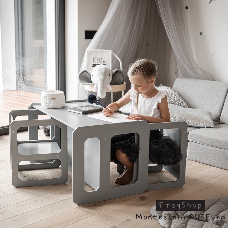 Learning furniture, toddler gift, kids chair, Montessori stool, children furniture, kitchen helper, learning tower, cube chair set, kids activity table, Waldorf furniture, baby furniture, kids table set, mommys helper, weaning chair, baby chair,