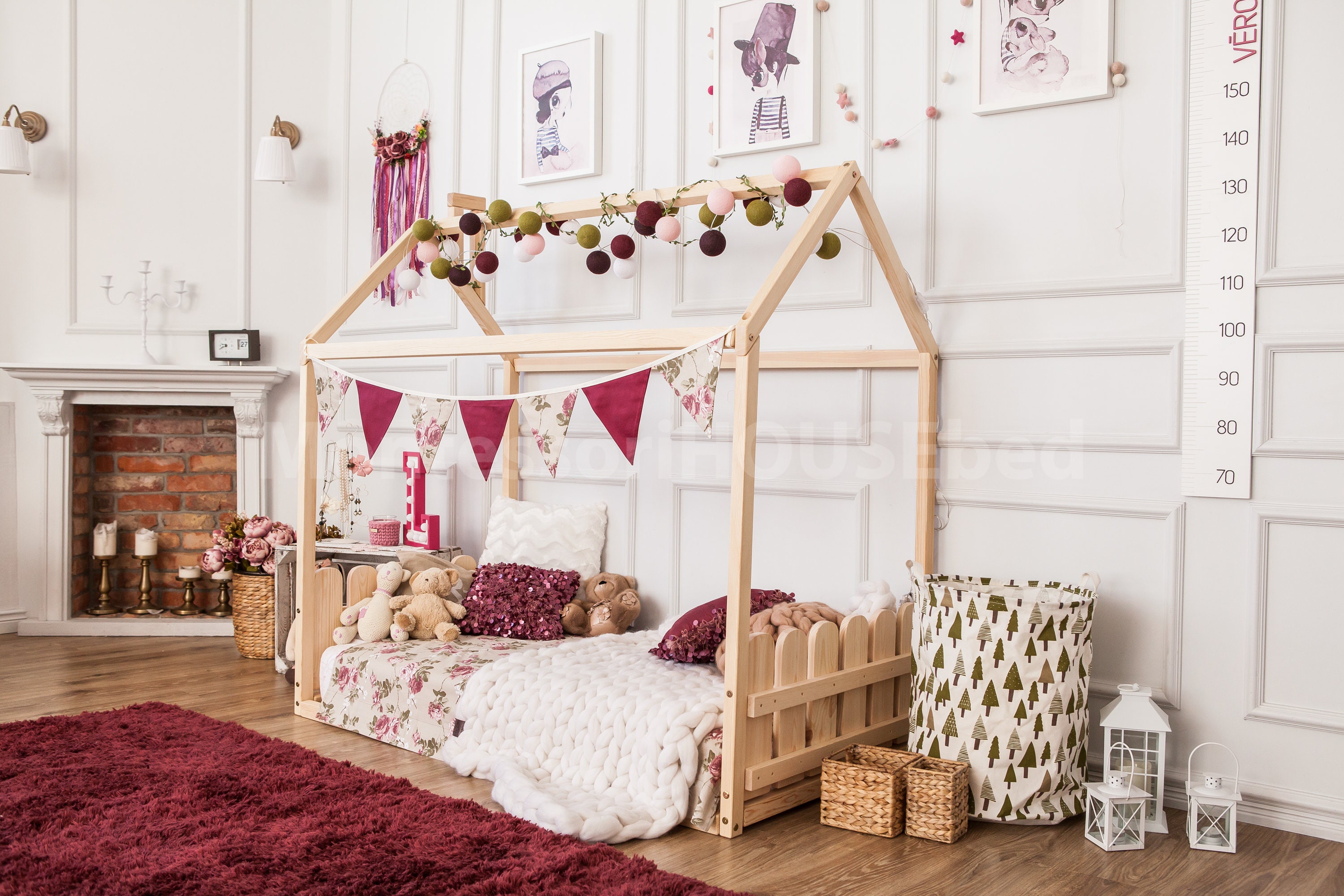 Toddler house beds with SLATS Montessori style bed Etsy