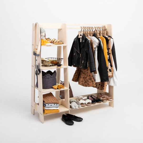 Kinder Kleiderschrank, Holz Kleiderständer Holz Kleiderständer ein Rahmengestell Holz Kleiderständer verkleiden sich Lagerung Verkäufer Display Kinder Kleiderschrank