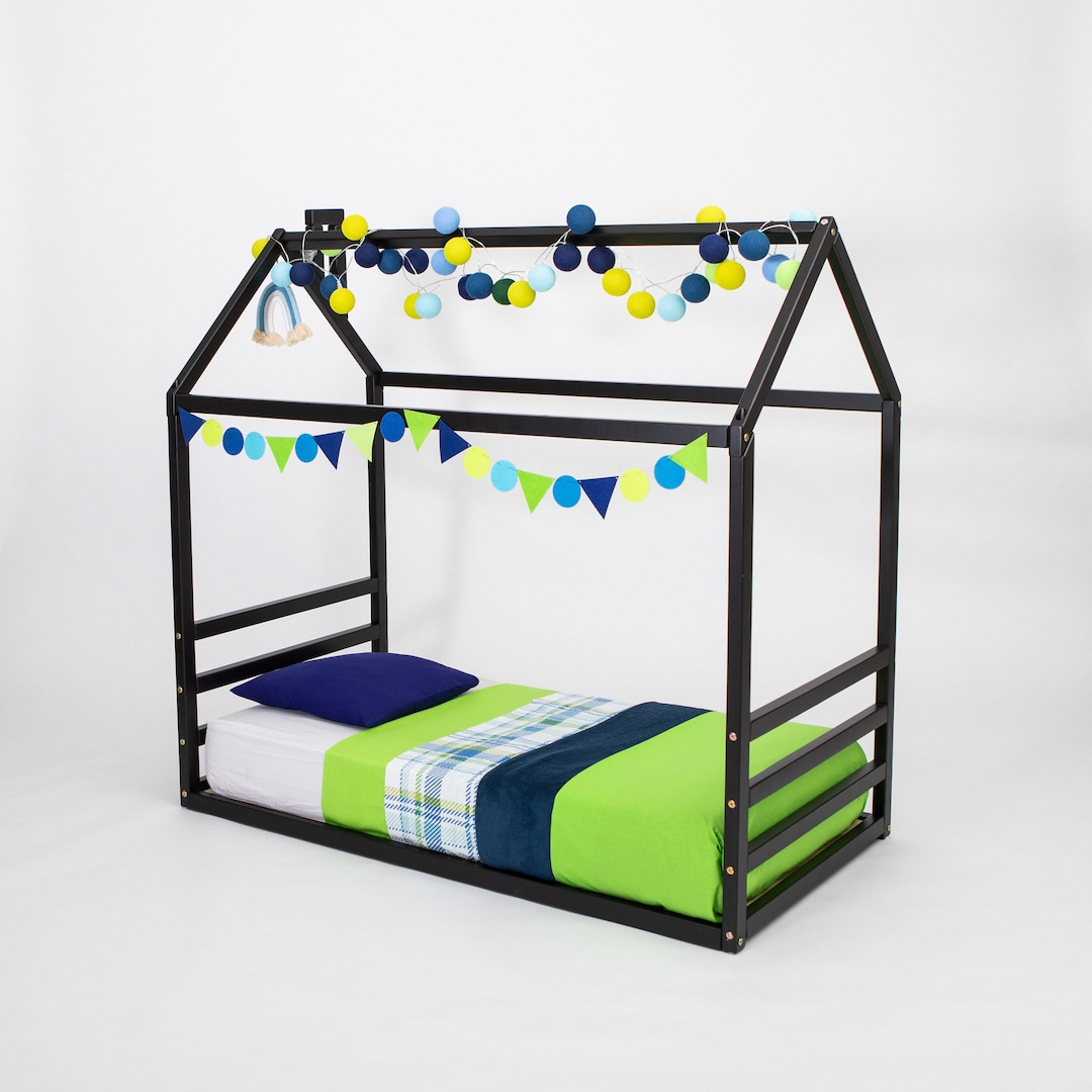 Montessori Toddler Bed Frame Toddler House Bed Frame Kid Bed Frame Toddler Floor House Shaped