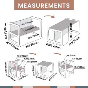 Dimensional chart illustrating precise height, length, and width measurements for the table and chairs.