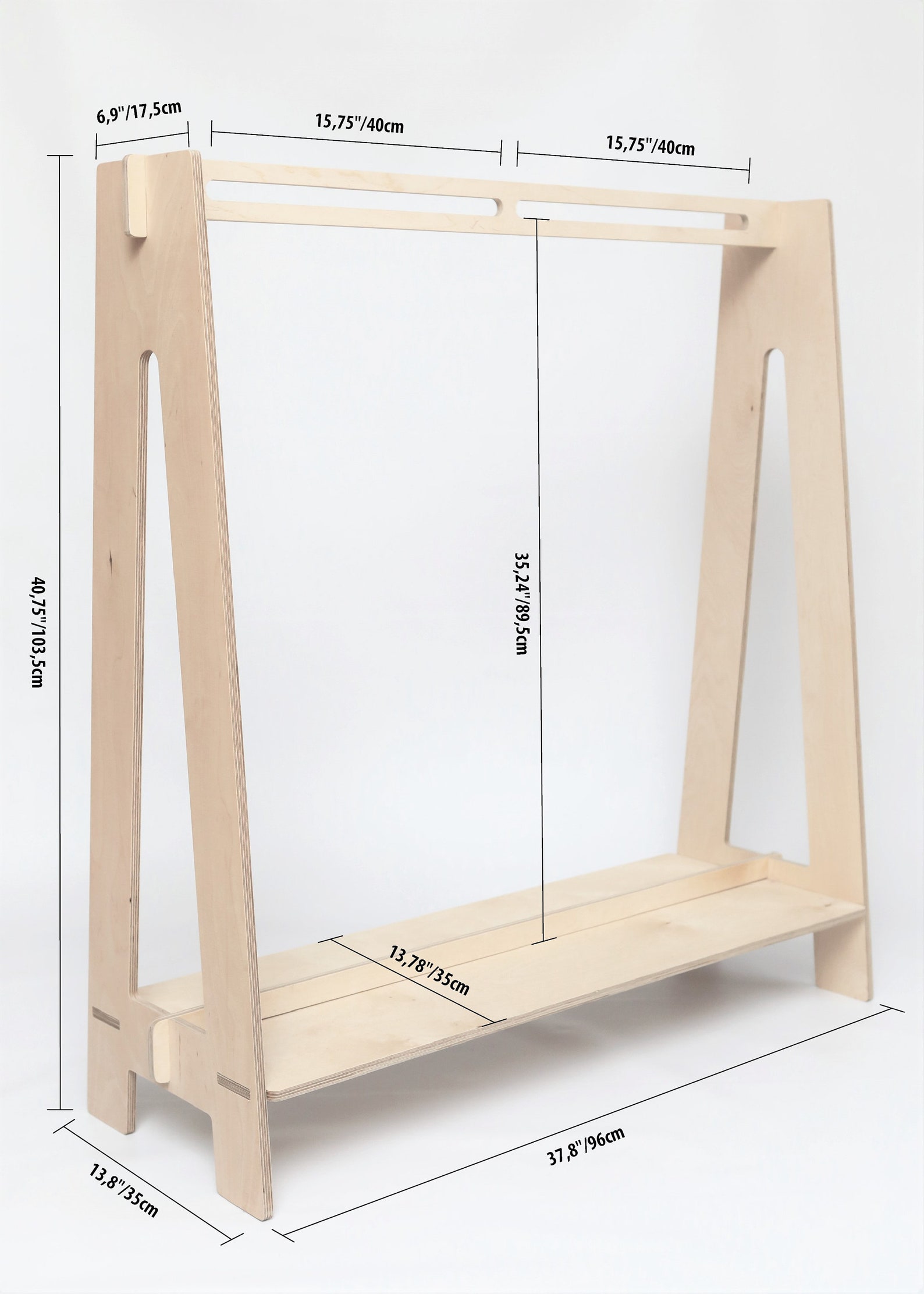 Wood clothes rack a frame rack wood clothing rack dress up Etsy