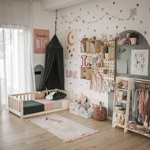 house shaped bed, house frame bed, kid floor bed, teepee bed, wood house bed, wood bed frame, tent bed, house bed frame, child bed, Montessori bed, toddler bed, house shaped bed, house frame bed, kid floor bed, Montessori floor bed plan, teepee bed
