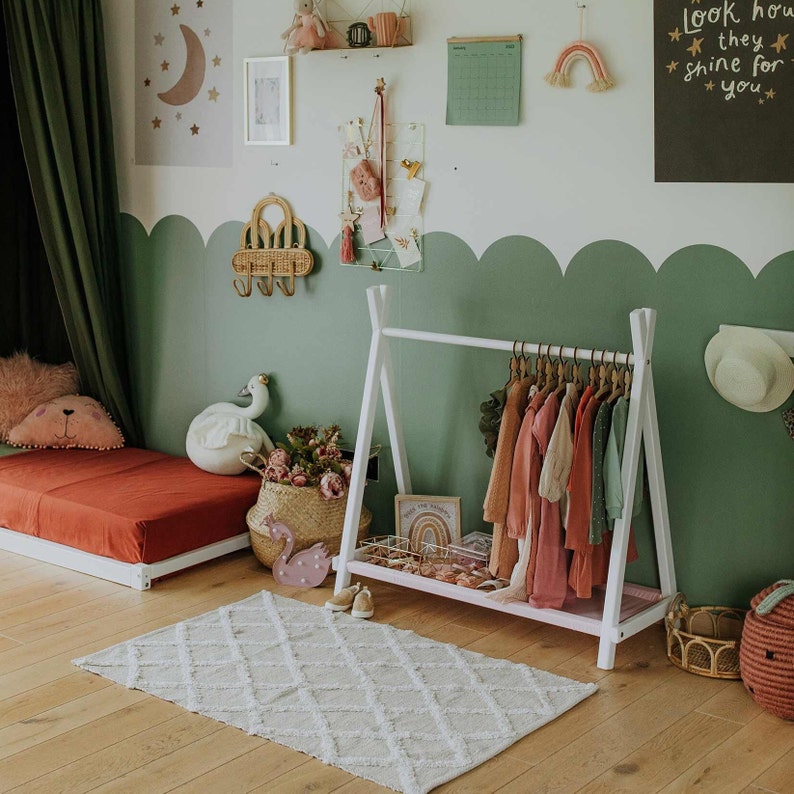 wooden clothes rack, wood clothing rack, wood clothes rack, teepee rack, rack for kid, market display rack, nursery clothes rack, storage rack, rack dress up storage, baby clothes storage,	dress up storage, toddler wardrobe rack, wood clothes rack