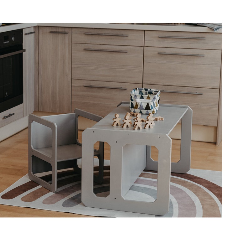 Montessori table kids wooden table or toddler chair Step Etsy