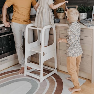 Kitchen tower for Kids step stool, Convertible toddler tower, Toddler step stool , Kitchen step stool Montessori toddler observation tower