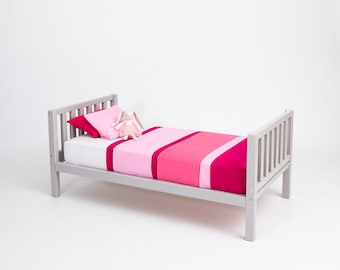 Peuterbed Montessori peuter verhoogd bed met rails, verhoogd bed voor peuterframe Bed voor meisje Bed voor kind Cadeau voor jongens Cadeau voor meisjes