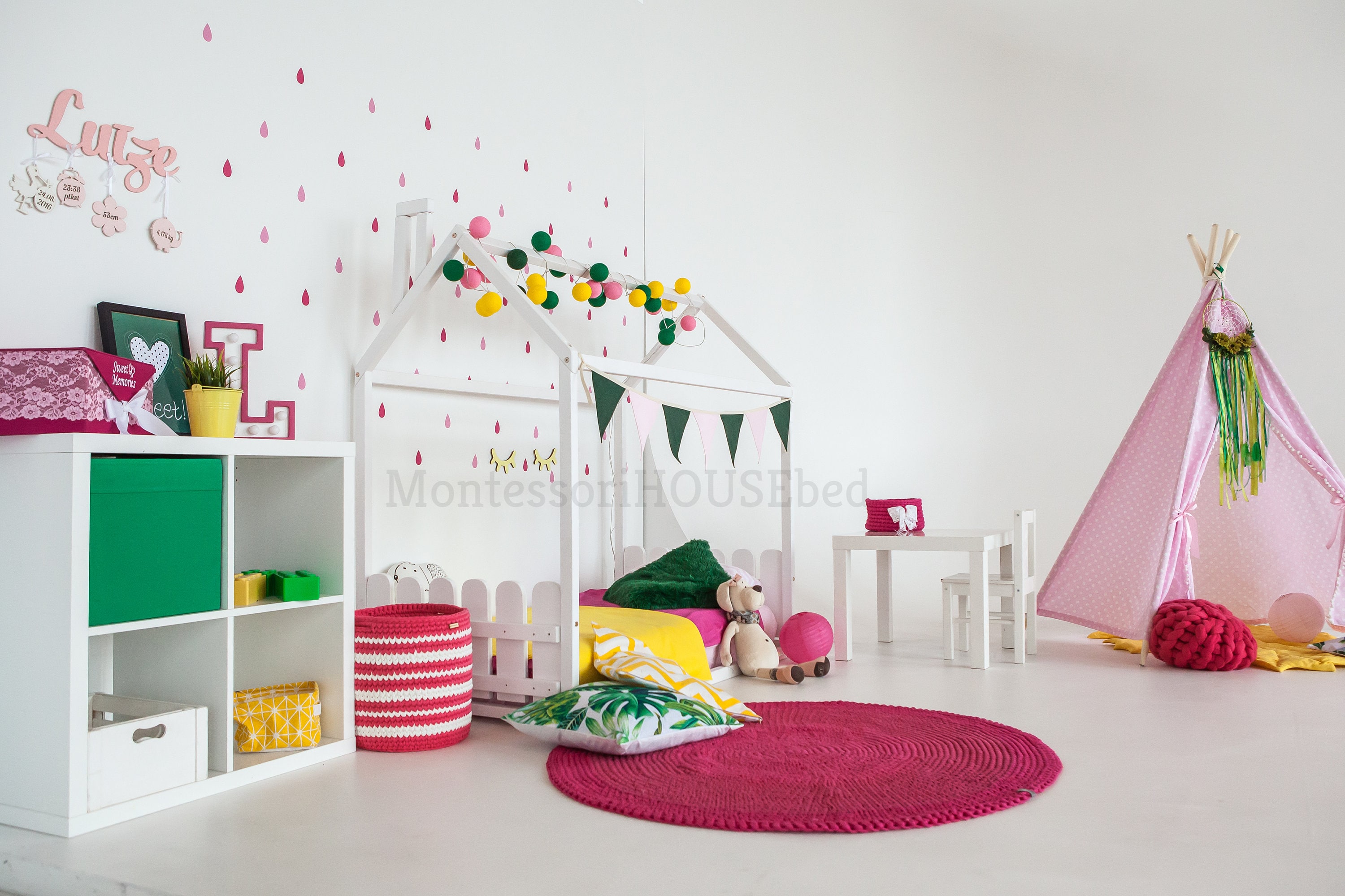 Toddler house beds with SLATS Montessori style bed Etsy