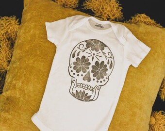 sugar skull baby girl clothes