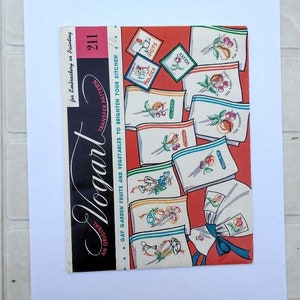 Vogart Transfer Pattern 211 - Garden Fruits and Vegetables to Brighten Your Kitchen - Iron On Stamps - - Uncut Pattern