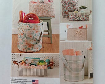 Organizers Pattern - Bucket, Tote, Basket, Simplicity 8107, UNCUT, FF