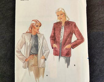 Vintage Boxy Jacket Pattern - Butterick 3489 - Size 14 - UNCUT, FF