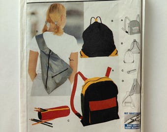 Backpack and Bags Pattern, Burda 9974, 4 Styles, UNCUT, FF