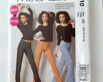 Jeans McCall's Pattern 6610, Misses and Petite Sizes 6, 8, 10, 12, 14, UNCUT, FF