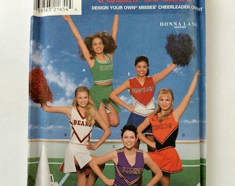 Cheerleader Costume, Simplicity 8298, Misses' Sizes 10, 12, 14, UNCUT, FF