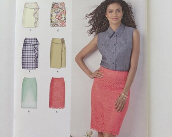 Simplicity 1465, Straight Skirt Pattern with Variations, Misses' Sizes 6, 8, 10, 12, 14, UNCUT, FF