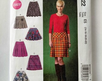 McCall's Pattern 7022, Skirts with Yoke, Misses' Sizes 14-22, UNCUT, FF