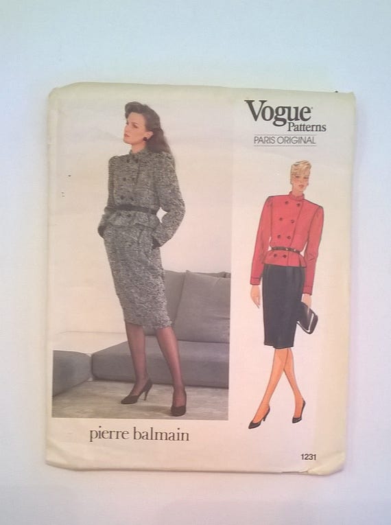 Pierre Balmain Designer Vogue Paris Original Pattern |