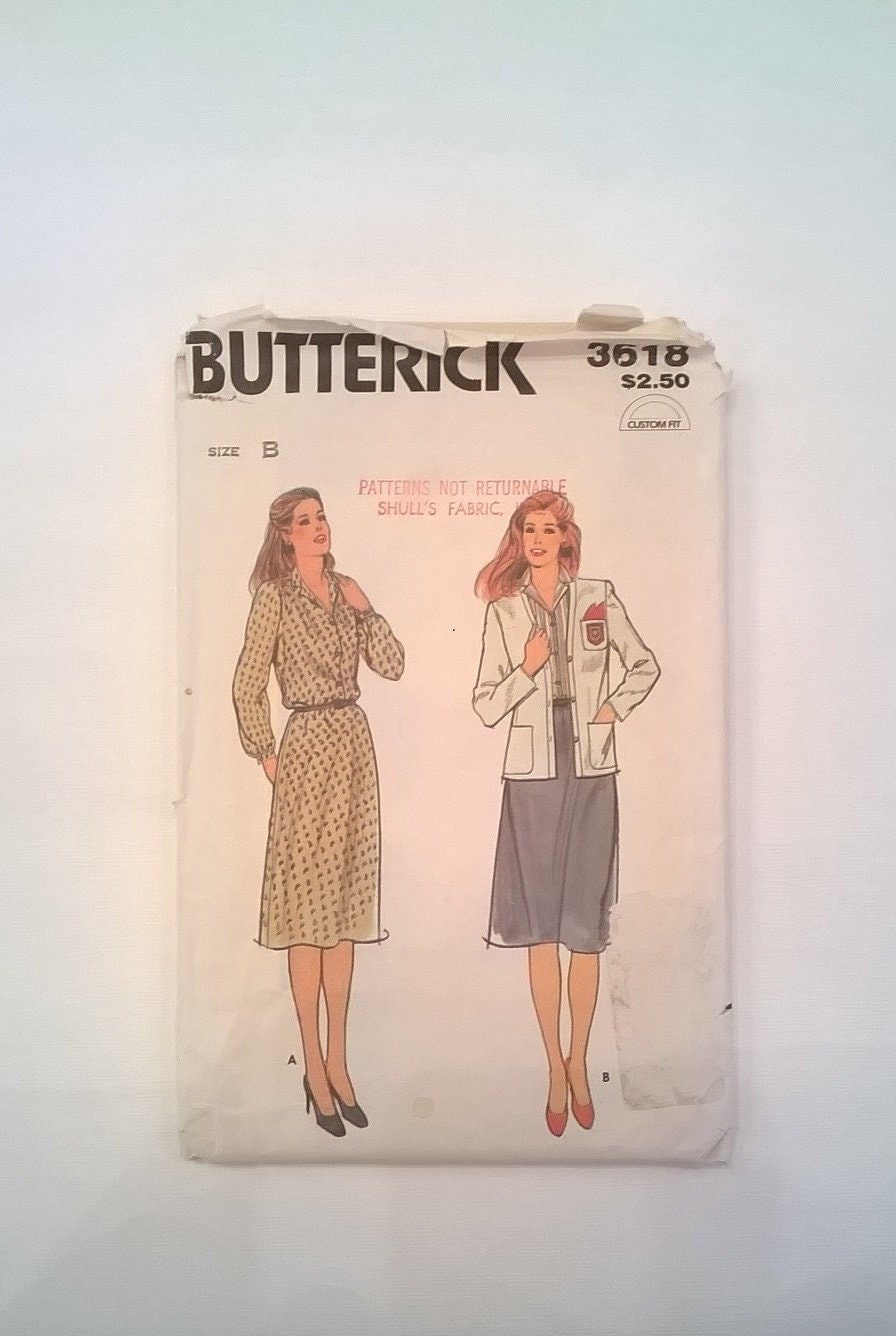 Butterick Pattern 3618 Jacket and Long Sleeve Dress With