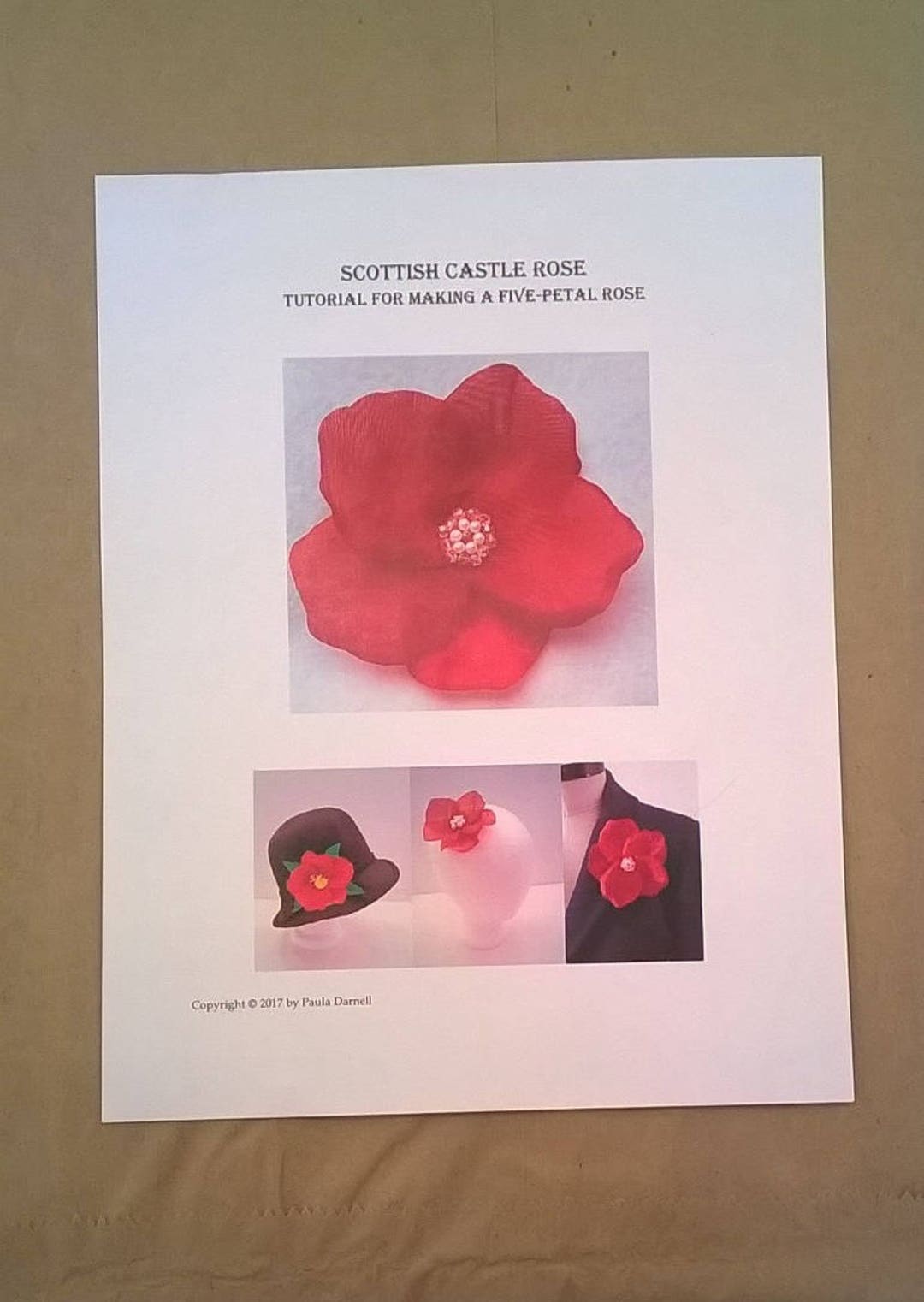 Silk Flower Tutorial Instant Digital Download Instructions for How to