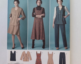 Simplicity Pattern 2539 Jumper, Pants, Jacket Sewing Sizes 10-18 (UNCUT FF)