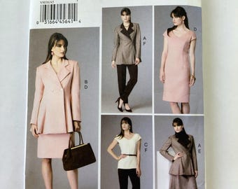 Vogue Wardrobe Pattern 9036, Dress, Jacket Skirt, Pants, Top, Misses' Sizes 6-14, UNCUT, FF