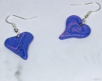 Groovy handmade clay earrings