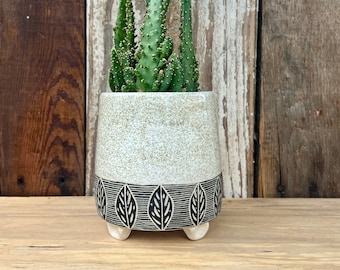 Groovy Leaf Planter