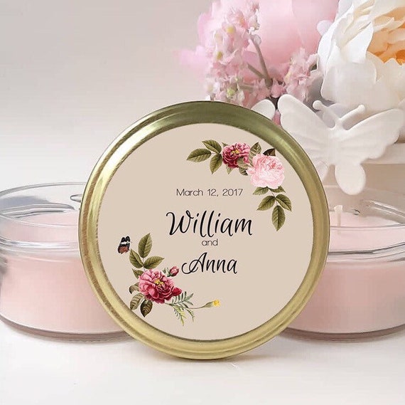 Floral Wedding Favors Mini Candle Party Favors Country Wedding Etsy