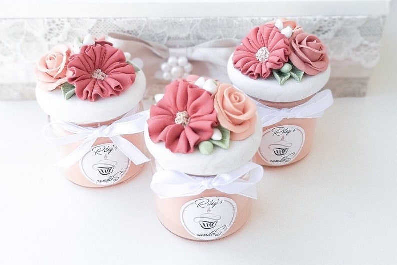 Floral Bridal Shower Favor Flower Bridal Shower Favor Peach Etsy